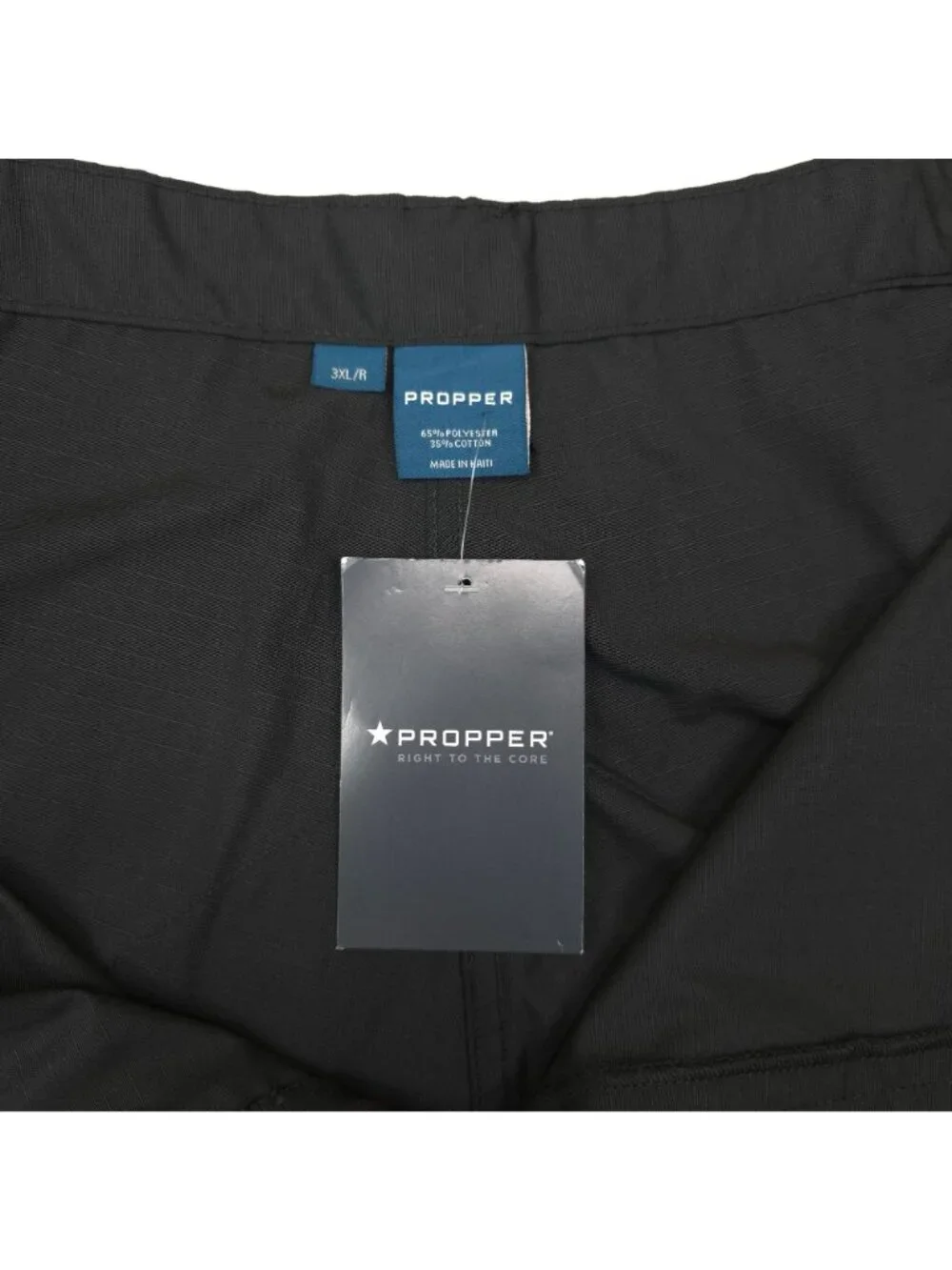 Propper Mens Black Tactical Cargo Pants 3XL R Adjustable Drawstrings & Pockets